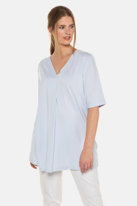 T-Shirt, Zierfalte, A-Linie, V-Ausschnitt, selection
