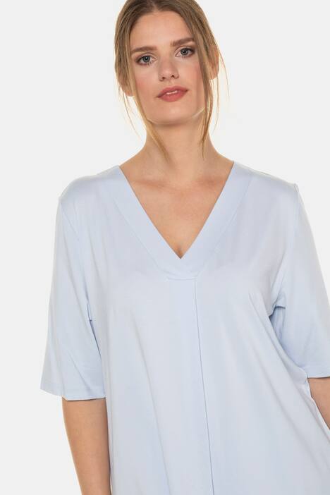 T-Shirt, Zierfalte, A-Linie, V-Ausschnitt, selection