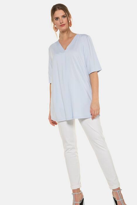 T-Shirt, Zierfalte, A-Linie, V-Ausschnitt, selection