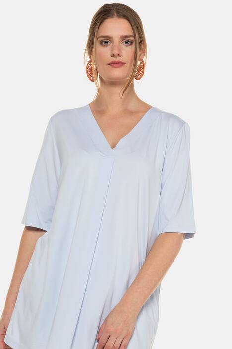 T-Shirt, Zierfalte, A-Linie, V-Ausschnitt, selection