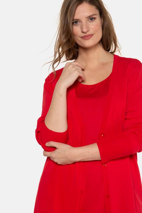 Cardigan, lange A-Linie, breite Bündchen, selection