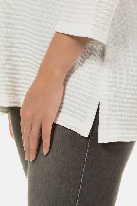 Shirt, 3D-Struktur, Classic, Bogenausschnitt, selection
