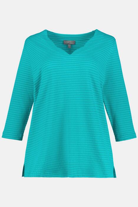 Shirt, 3D-Struktur, Classic, Bogenausschnitt, selection