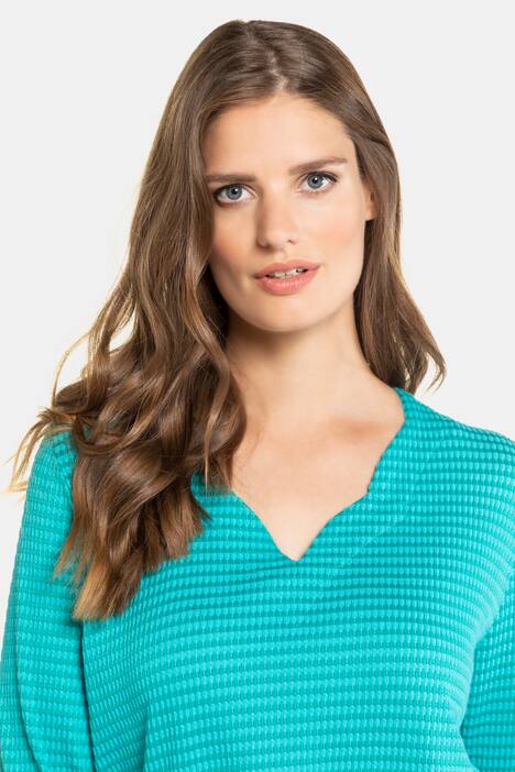 Shirt, 3D-Struktur, Classic, Bogenausschnitt, selection