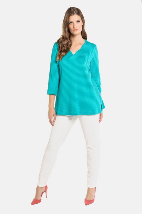 Shirt, 3D-Struktur, Classic, Bogenausschnitt, selection