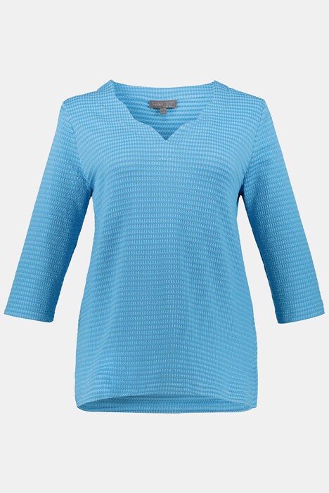 Shirt, 3D-Struktur, Classic, Bogenausschnitt, selection