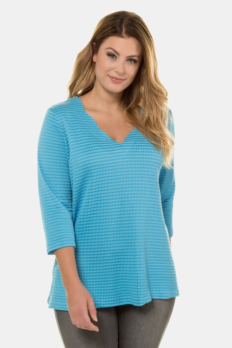Shirt, 3D-Struktur, Classic, Bogenausschnitt, selection
