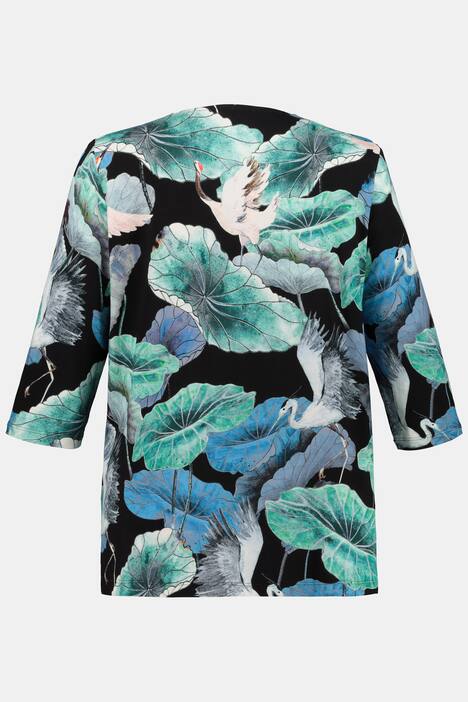 Shirt, Kranich-Design, Classic, V-Ausschnitt, selection