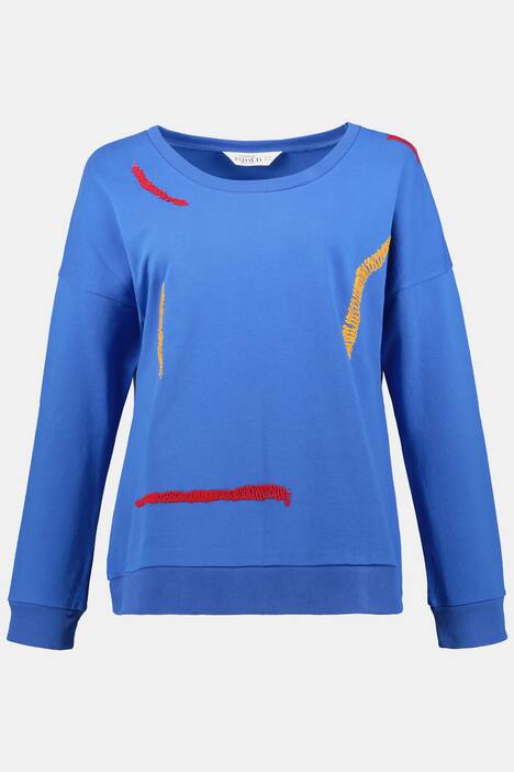 Sweatshirt, Color-Stickereien, Langarm
