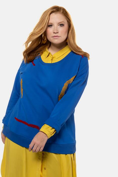 Sweatshirt, Color-Stickereien, Langarm