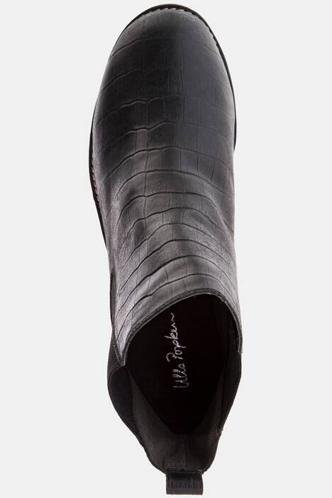 Chelsea-Boots, Kroko-Prägung, Elastikeinsätze, Weite H