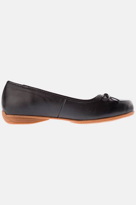 Ballerinas, Zierschleife, Leder, Weite H