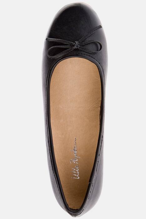 Ballerinas, Zierschleife, Leder, Weite H