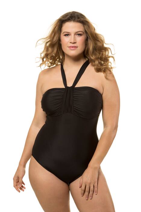 Bandeau Halter Look Front Lined Swimsuit