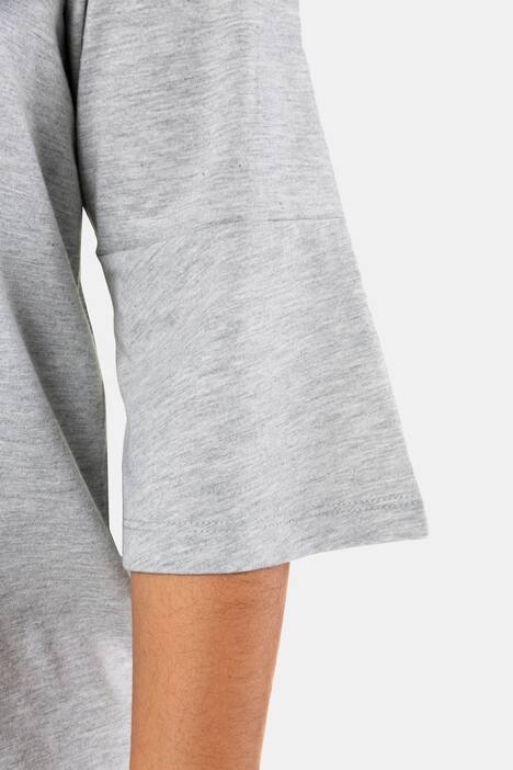 Shirt, Blütenmotiv, A-Linie, Volantärmel