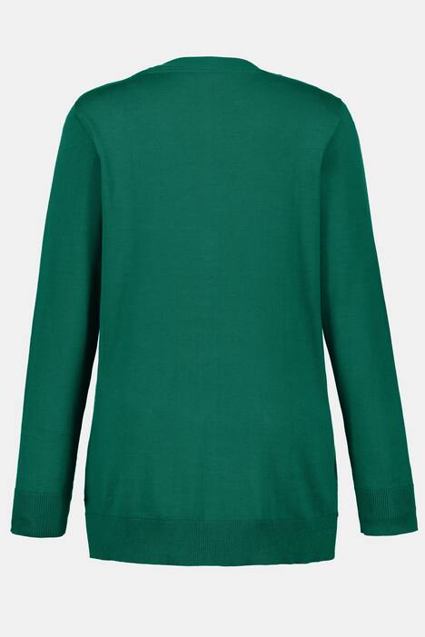 Cardigan, elastischer Feinstrick, längere Form