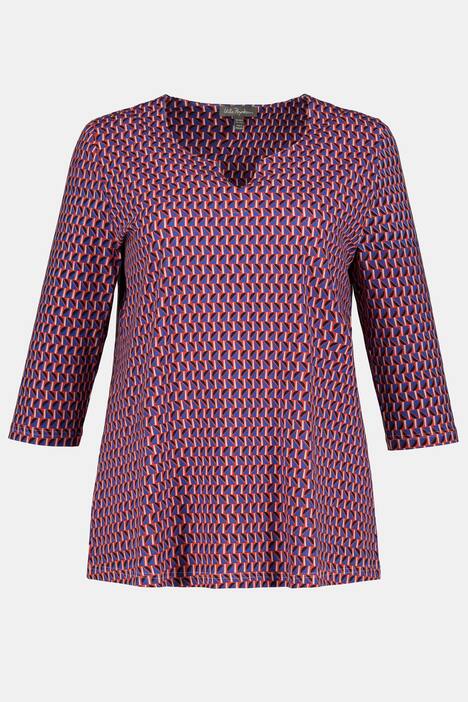 Shirt, gemustert, Classic, Tunika-Ausschnitt