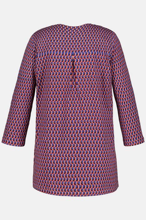 Shirt, gemustert, Classic, Tunika-Ausschnitt