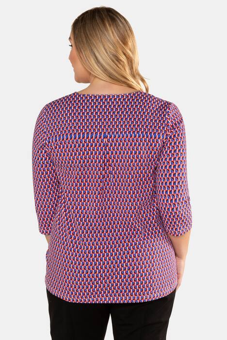 Shirt, gemustert, Classic, Tunika-Ausschnitt