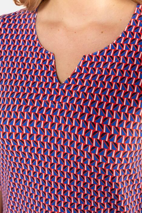 Shirt, gemustert, Classic, Tunika-Ausschnitt