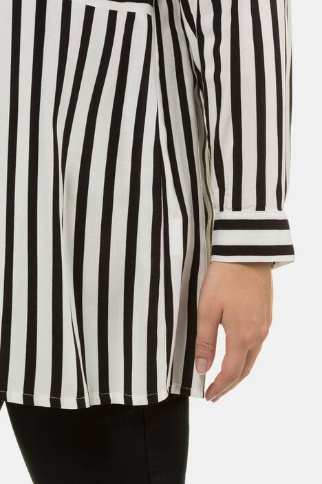 Hemdbluse, Streifenmix, Classic, extralang