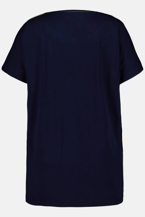 Shirtbluse, Blütenmotiv, Oversized, Glitzersteinchen
