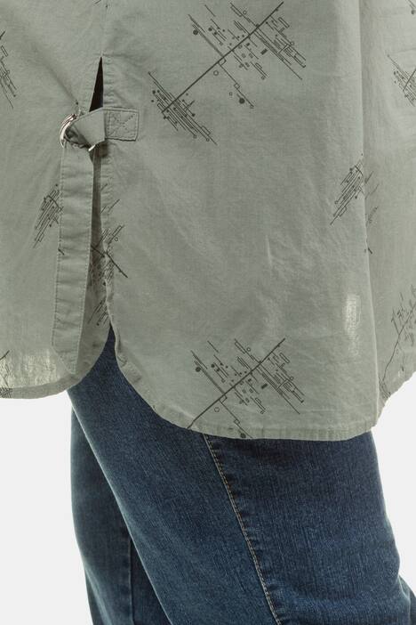 Longbluse, grafisches Muster, 3/4-Arm, Biobaumwolle