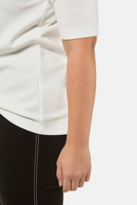 T-Shirt, Perlen-Ausschnitt, Classic, Zierfalten