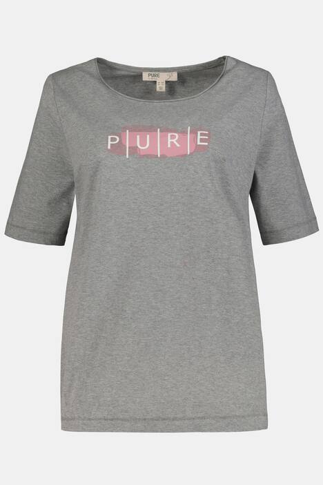 T-Shirt, PURE-Motiv, Rollkante, Biobaumwolle