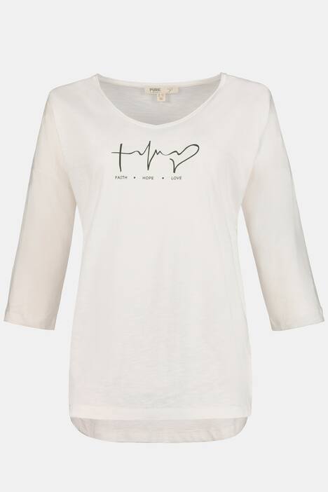 Eco Cotton Faith Hope Love V-Neck Tee