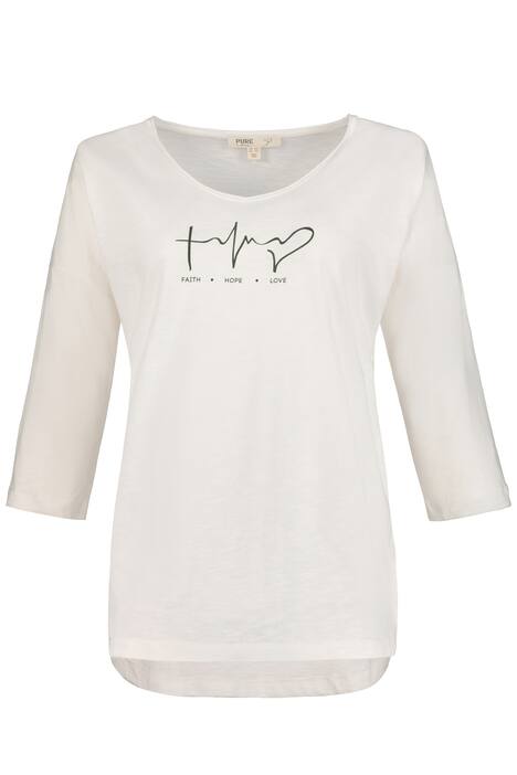 Eco Cotton Faith Hope Love V-Neck Tee