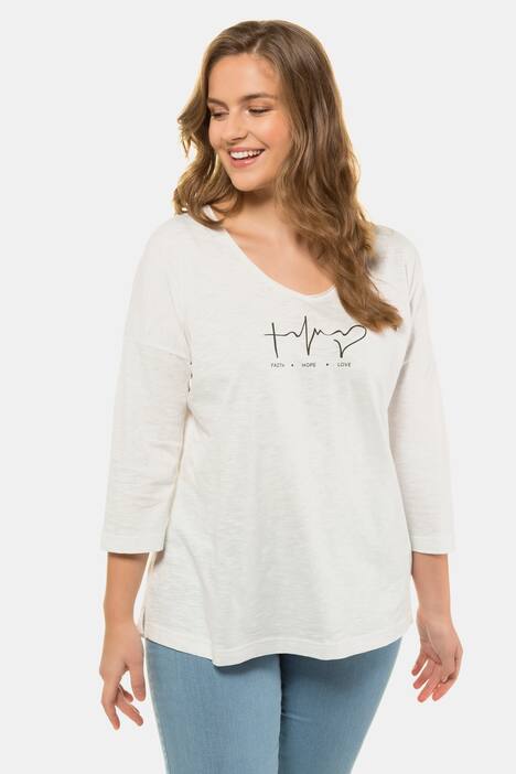 Eco Cotton Faith Hope Love V-Neck Tee