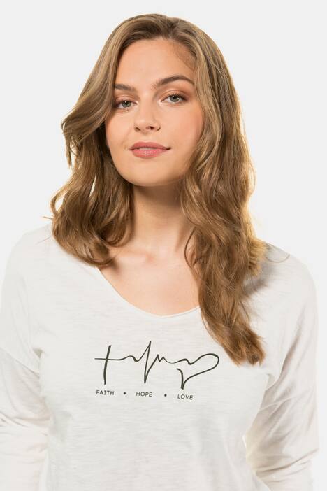 Eco Cotton Faith Hope Love V-Neck Tee
