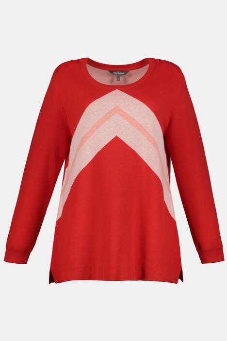 Pullover, XL-Zacken, Jacquard-Strick