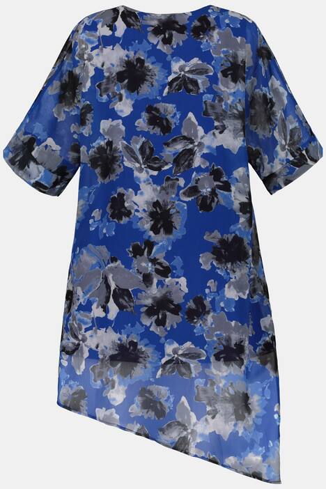 Fabulous Floral Chiffon Asymmetric Dress