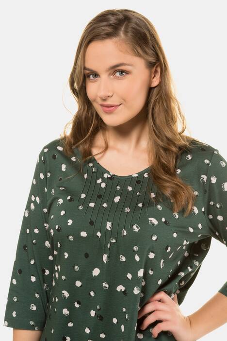 T-Shirt, Tupfenmuster, Biesen, Biobaumwolle