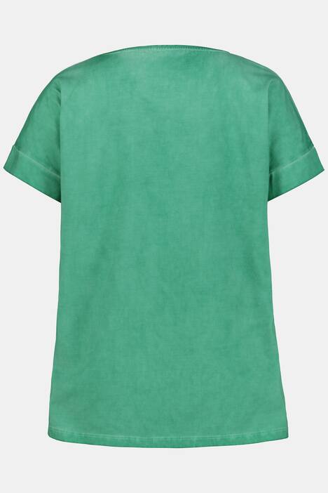 Shirt, Blütenmotiv, Oversized, cool dyed