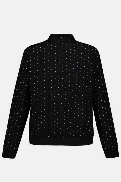 Blouson, gepunktet, Regular, Collegekragen