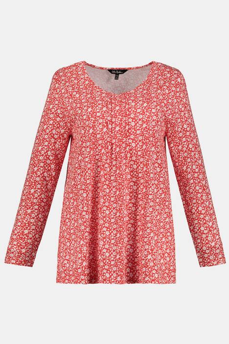 Shirt, sierplooitjes aan hals