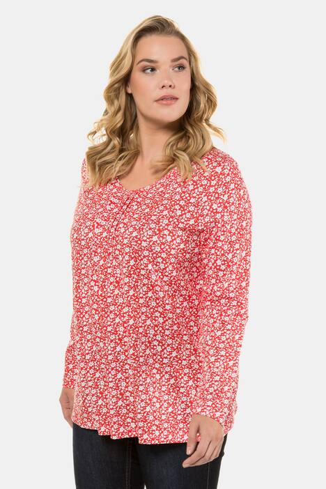 Shirt, sierplooitjes aan hals