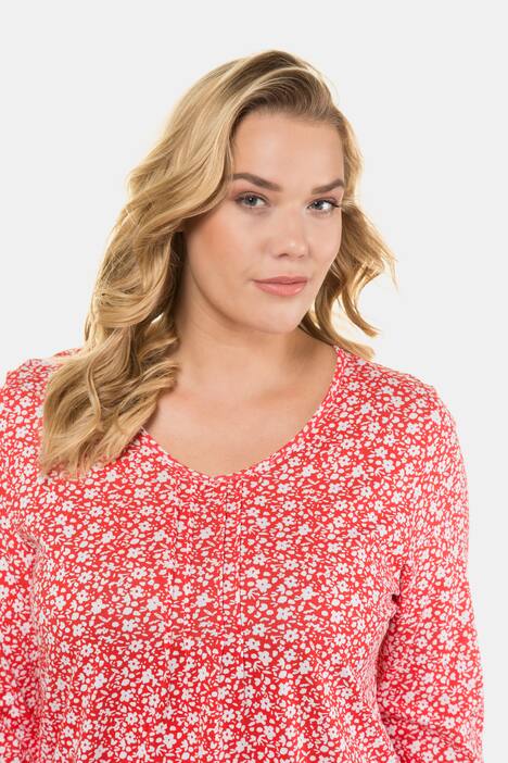 Shirt, sierplooitjes aan hals