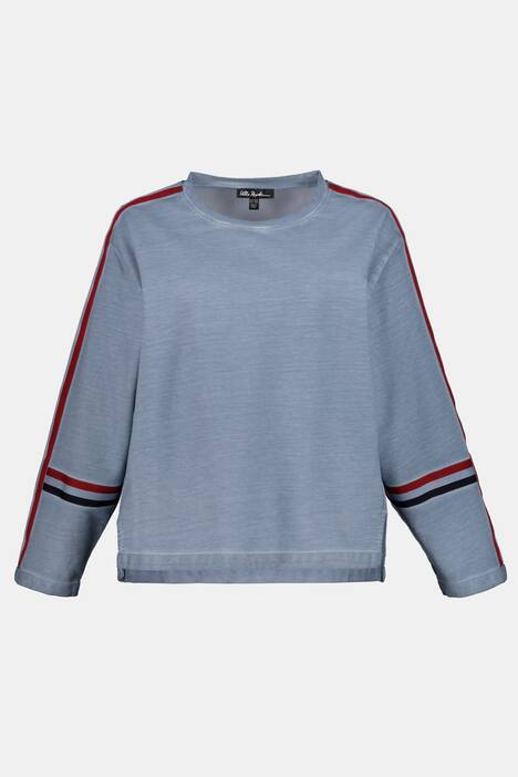 Sweatshirt, aufgesetzte Streifen, cold dyed