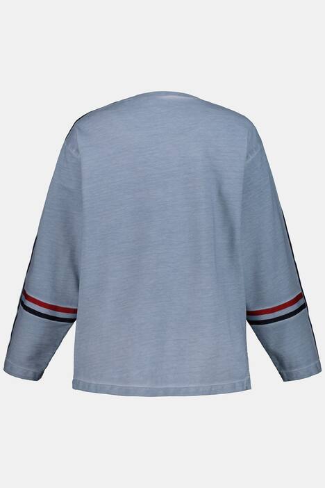 Sweatshirt, aufgesetzte Streifen, cold dyed