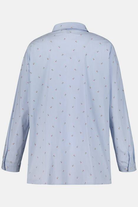 Bluse, Streifen, Kirschmuster, Langarm