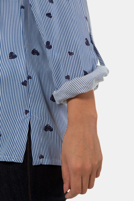 Hemdbluse, Streifen, Herzen, Krempelriegel