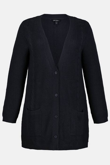 Cardigan, Zopfmuster, weicher Strukturstrick