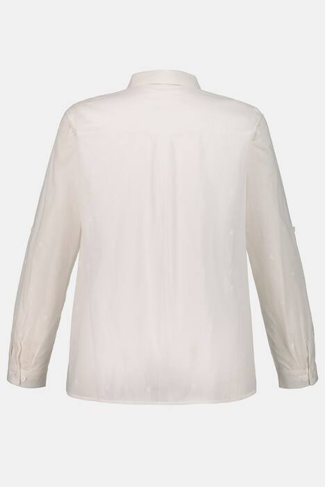 Tonal Embroidered Star Cotton Shirt