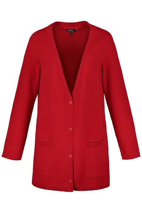 Button Front Patch Pocket Cardigan Sweater