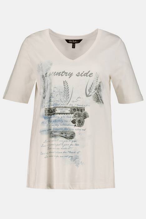 T-Shirt, Schriftmotiv, Classic, Flammjersey