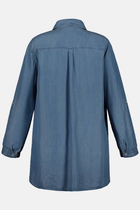 Longbluse, Lyocell, Krempelriegel